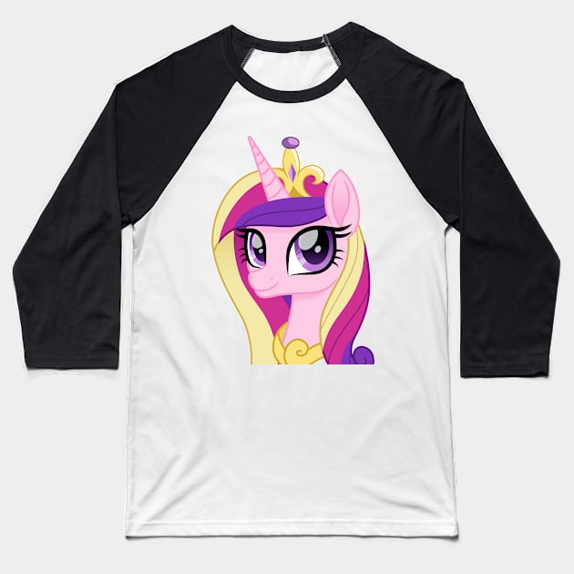 Princess Cadance portrait Baseball T-Shirt by CloudyGlow